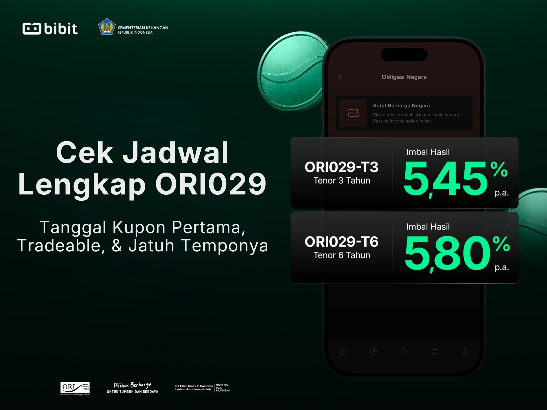 Cek Jadwal Lengkap ORI029: Tanggal Kupon Pertama, Tradeable, &amp; Jatuh Temponya