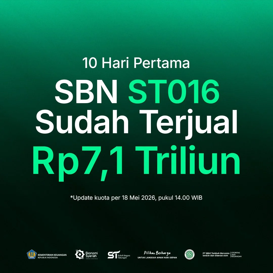 10 Hari Masa Penawaran, SBN ST016 Terjual Rp7,1 Triliun 