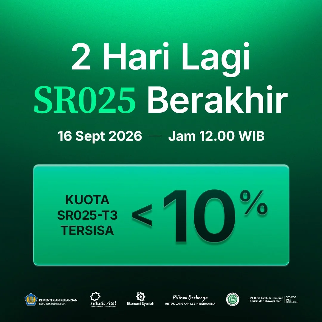 SR025 Ditutup 2 Hari Lagi, Kunci Imbal Hasil Lebih Tinggi dari Deposito