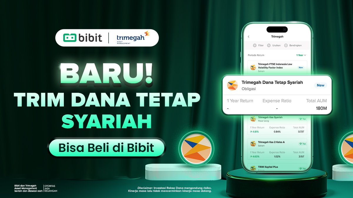 Reksa Dana Trimegah Dana Tetap Syariah Sudah Tersedia di Bibit