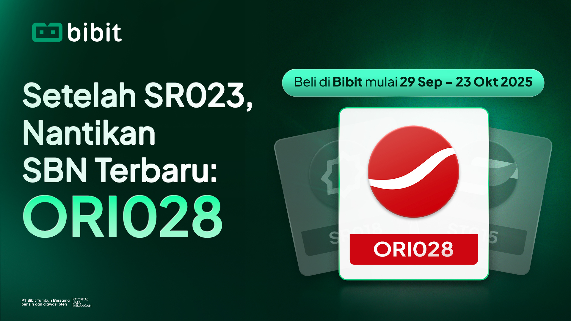 SR023 Berakhir, SBN Selanjutnya: ORI028 dengan Fixed Rate Return