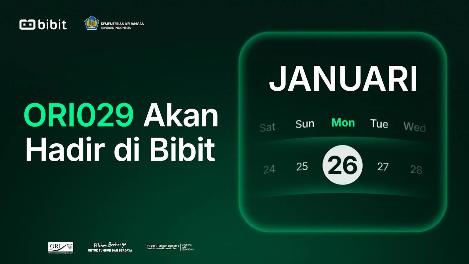 ORI029 Terbit Minggu Depan, Bisa Dibeli Mulai 26 Januari 