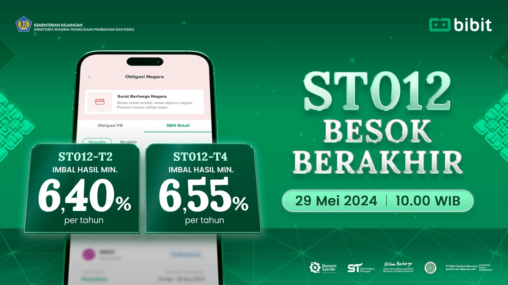 KESEMPATAN TERAKHIR! Besok Penawaran ST012 Berakhir 