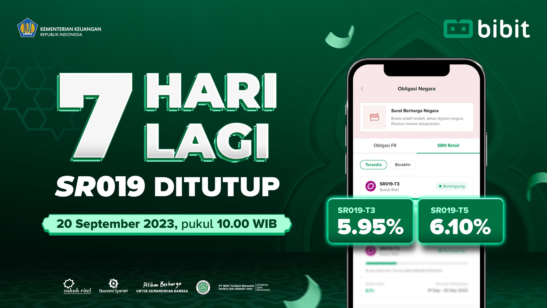 7 Hari Lagi Masa Penawaran SR019 Berakhir