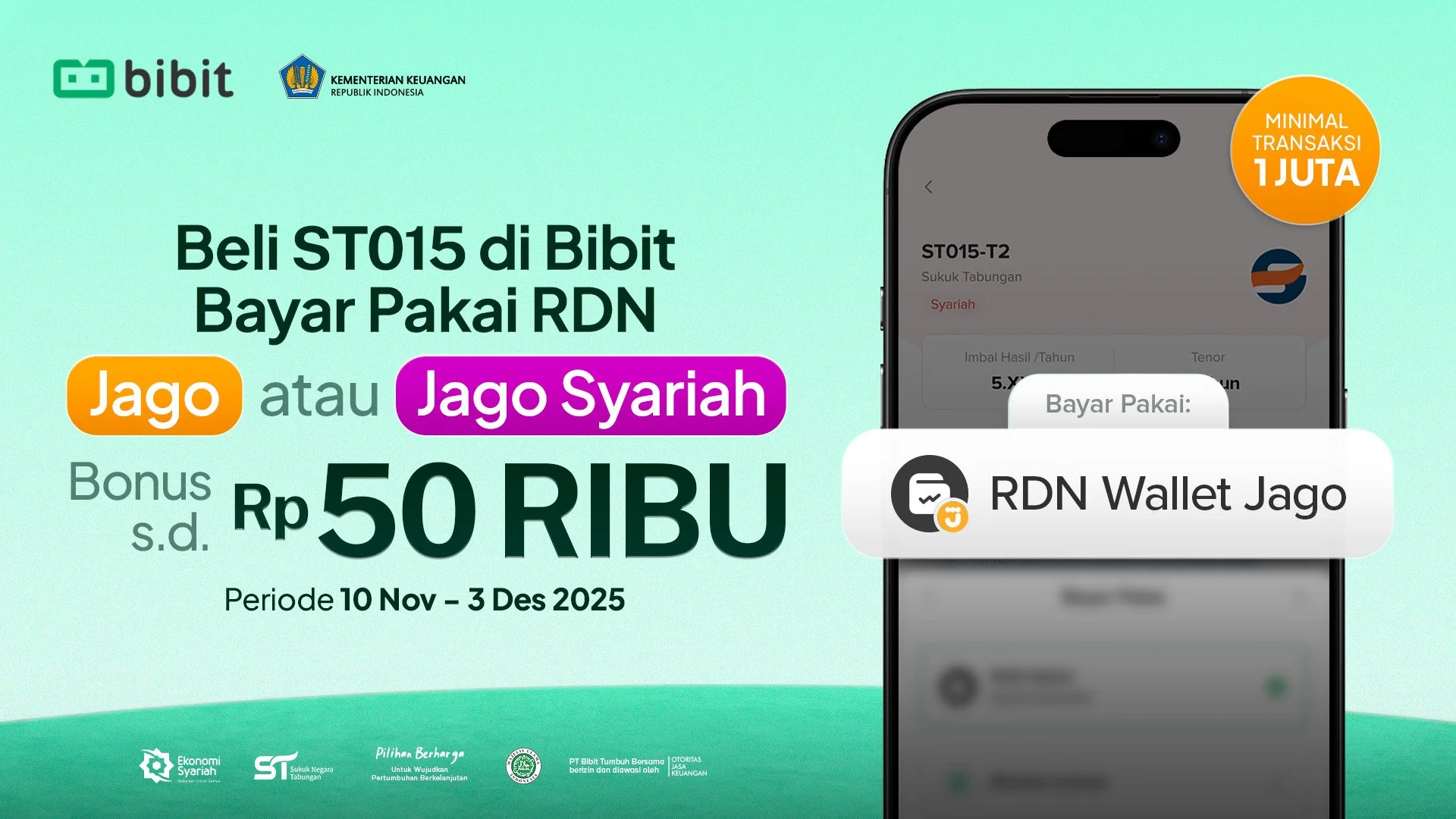 Beli ST015 Pakai RDN Jago Bisa Dapat Bonus Saldo Rp50 Ribu