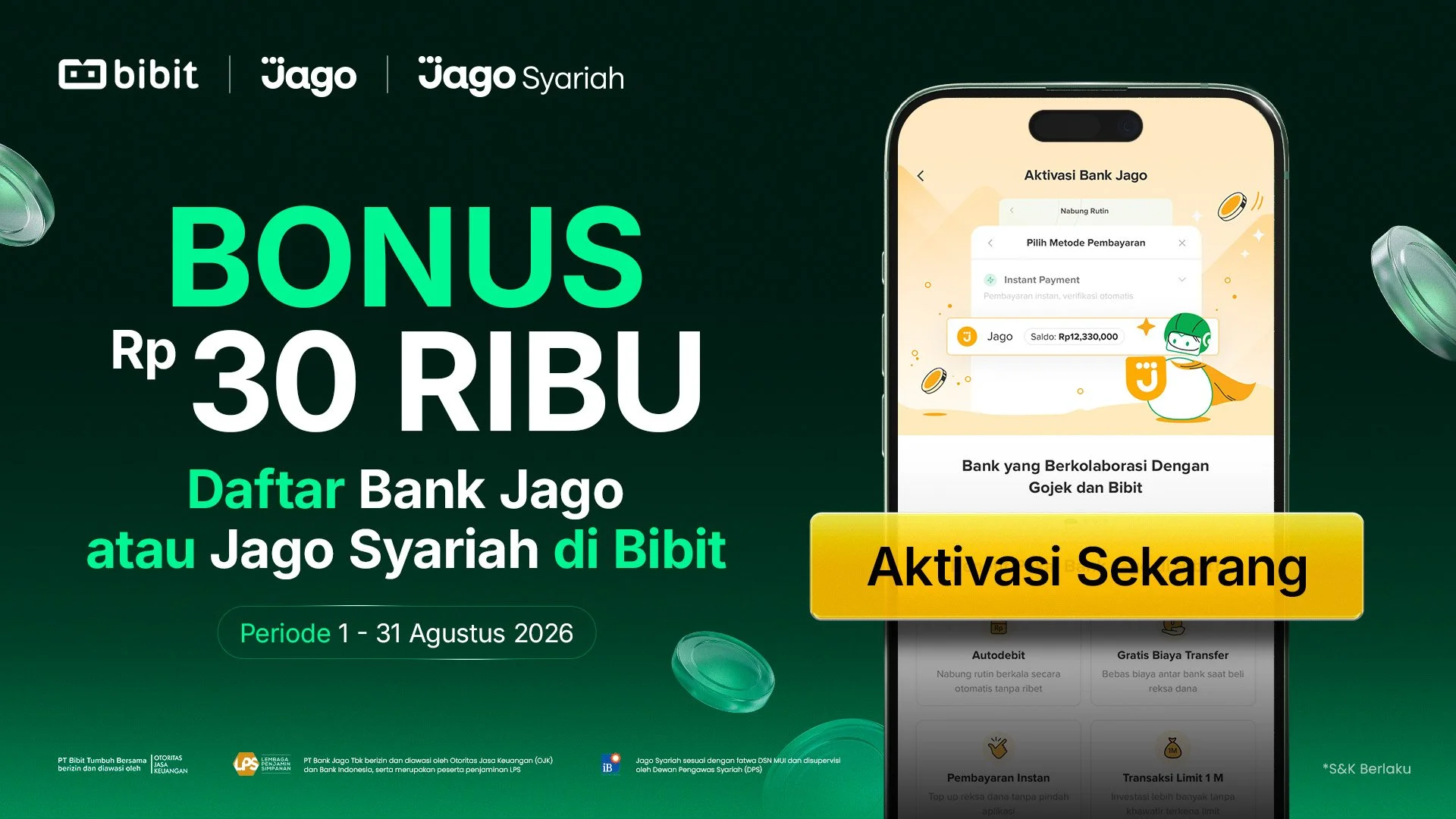 Registrasi Jago di Bibit dan Dapatkan Bonus Rp30 Ribu