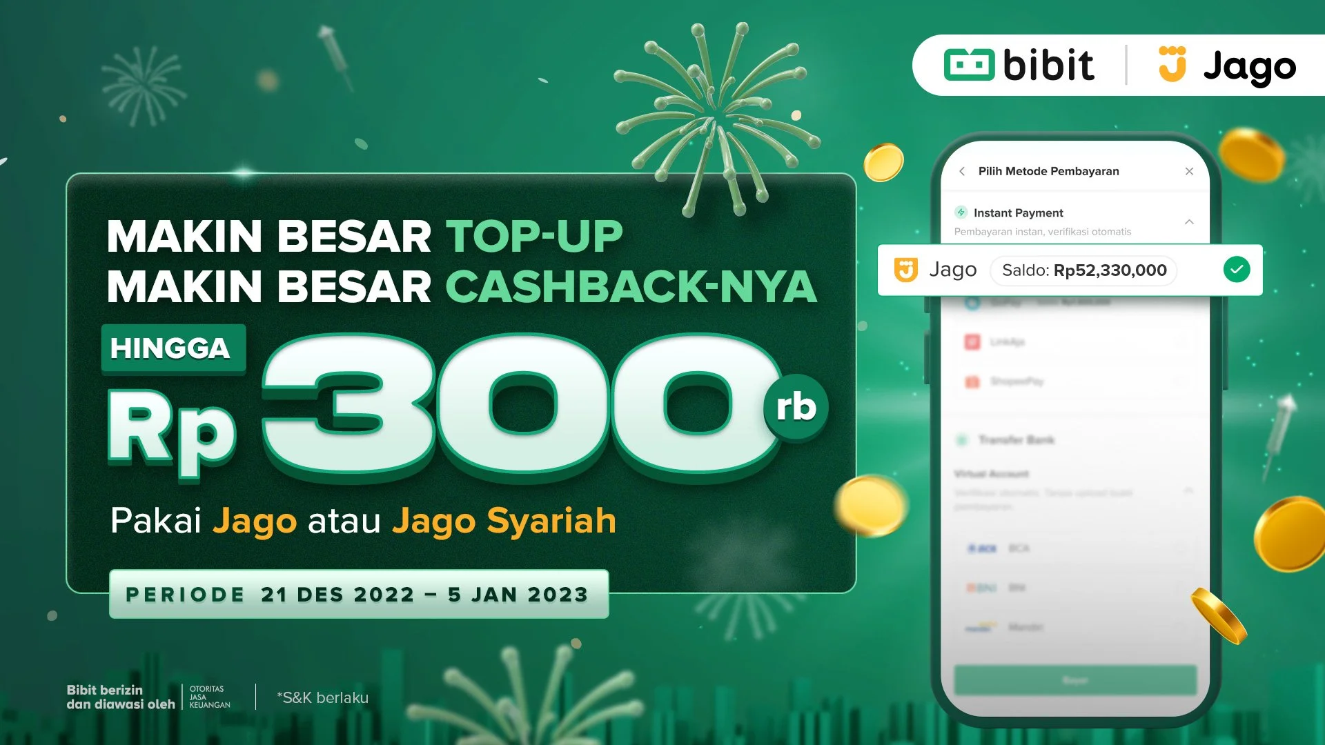 Nabung Pakai Bank Jago Dapat Cashback hingga Rp300 Ribu!