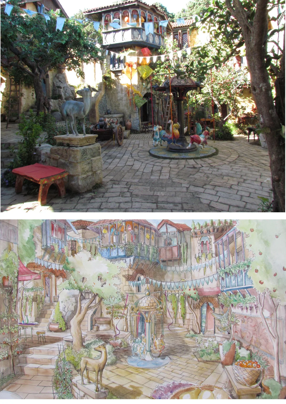 Dale courtyard dressing art and photo