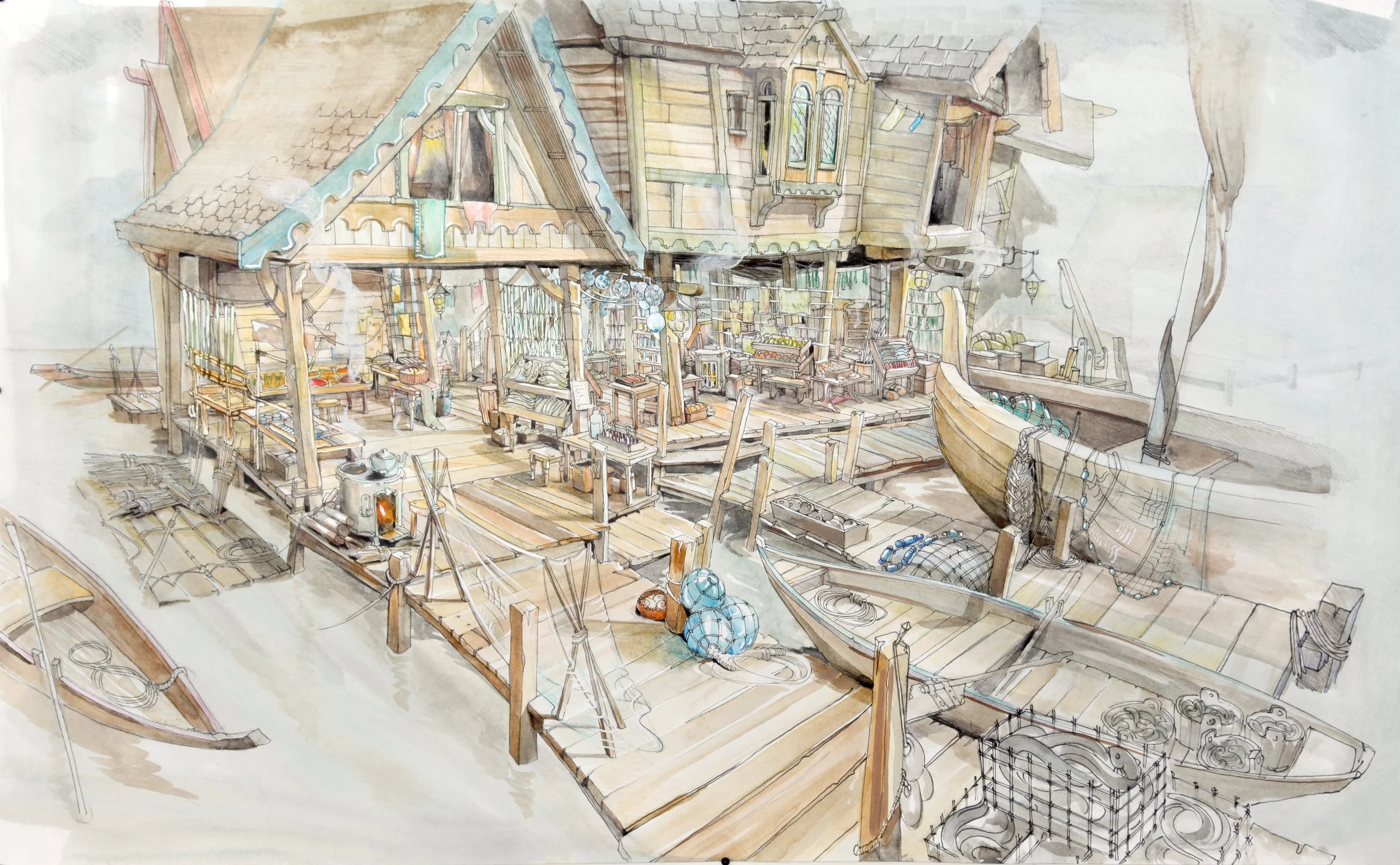 The Hobbit, lake town concept