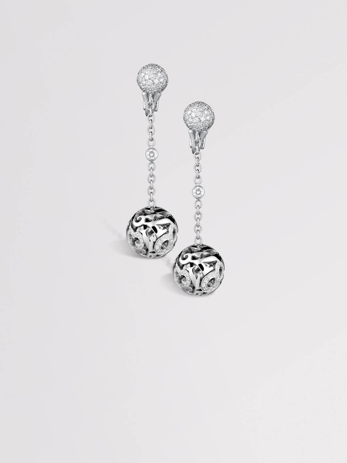 Diamond Long Boule Earrings