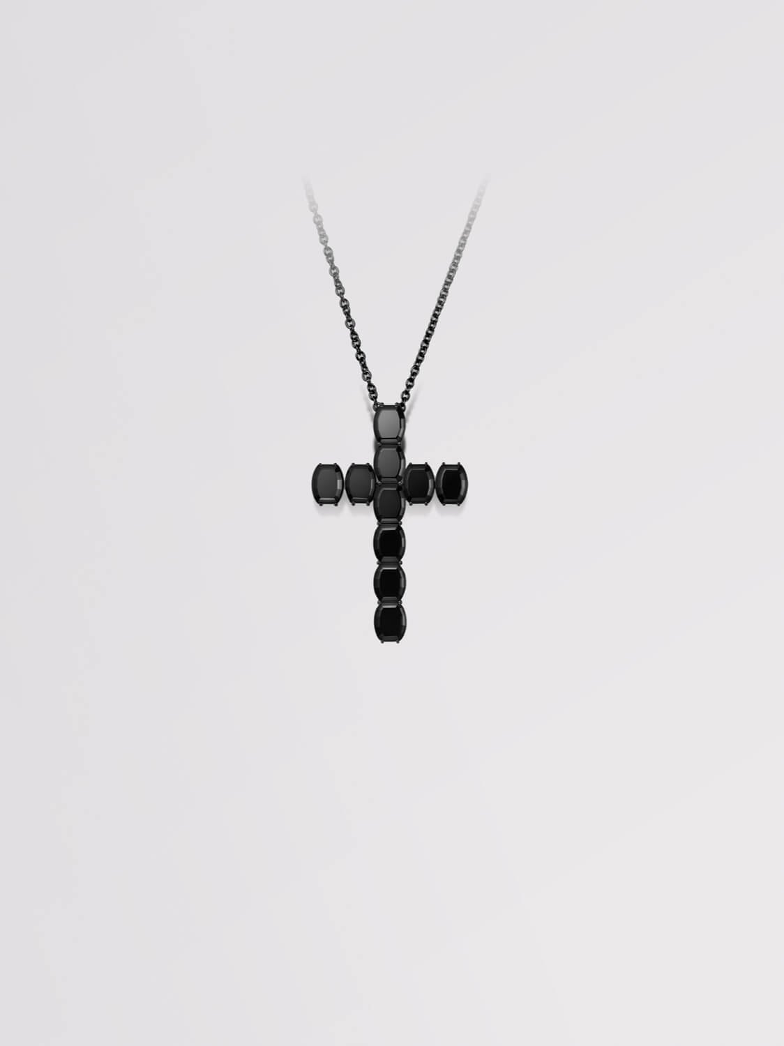 Black Small Cross Pendant