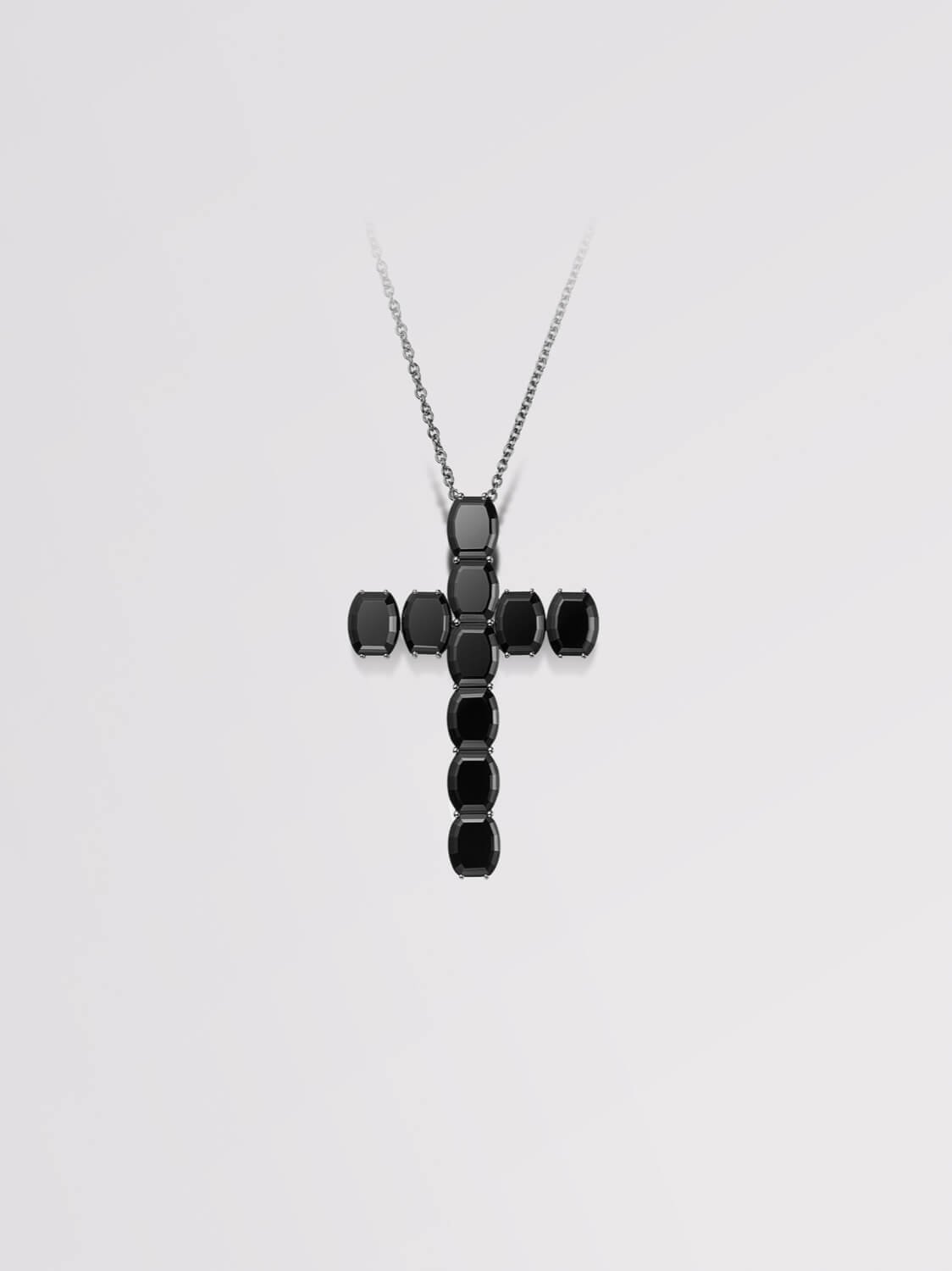 Black Medium Cross Pendant