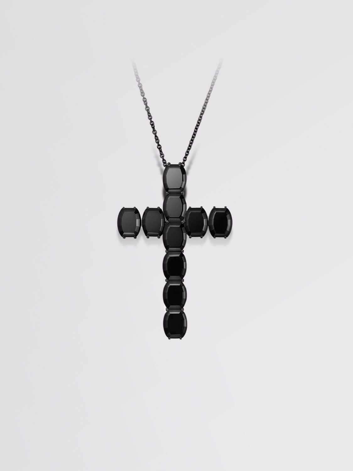 Black Large Cross Pendant
