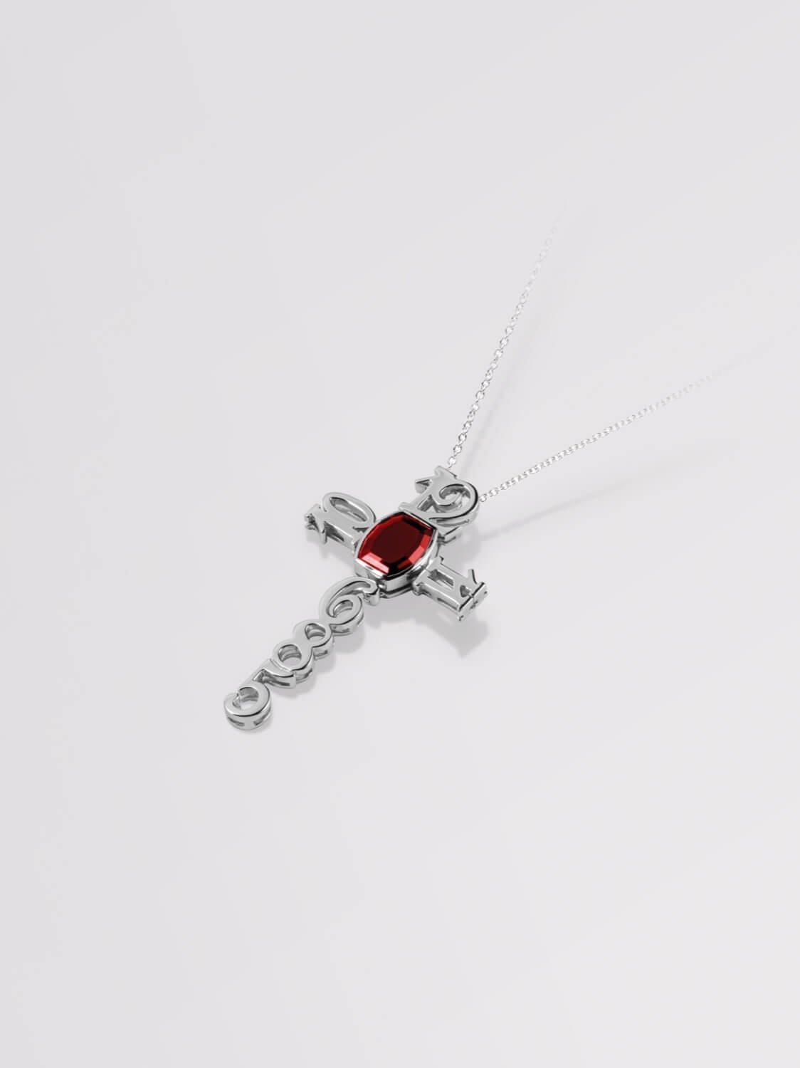 Red Talisman Cross Pendant