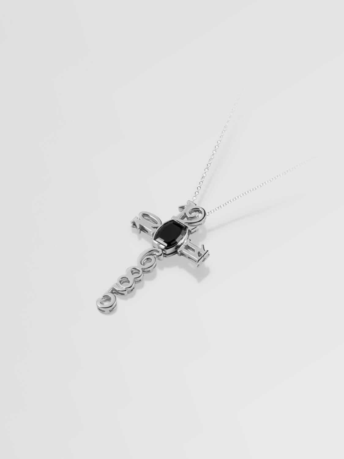 Black Talisman Cross Pendant