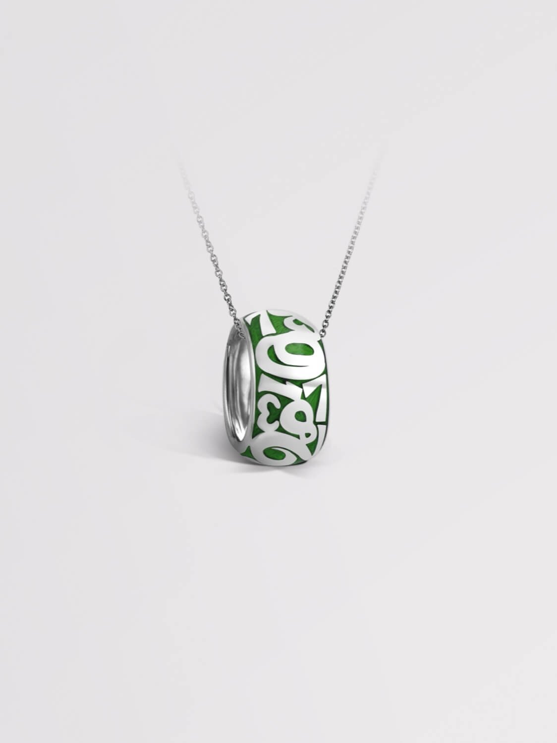 Green Enamel Talisman Pendant