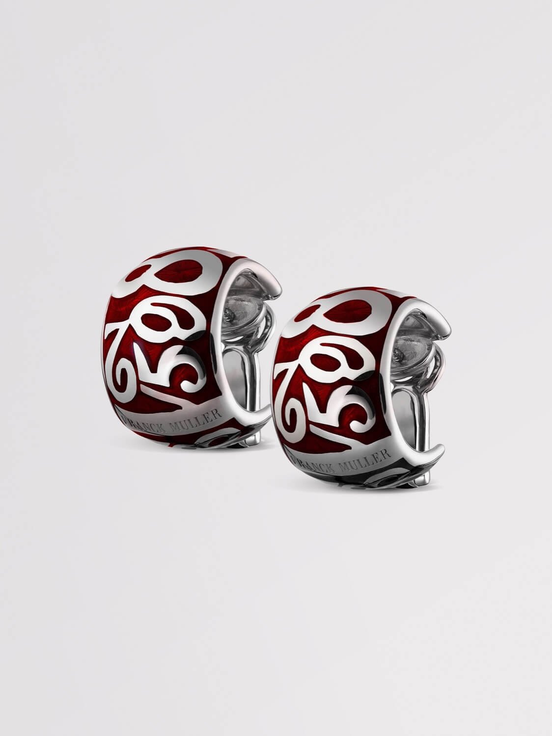 Red Enamel Talisman Earrings