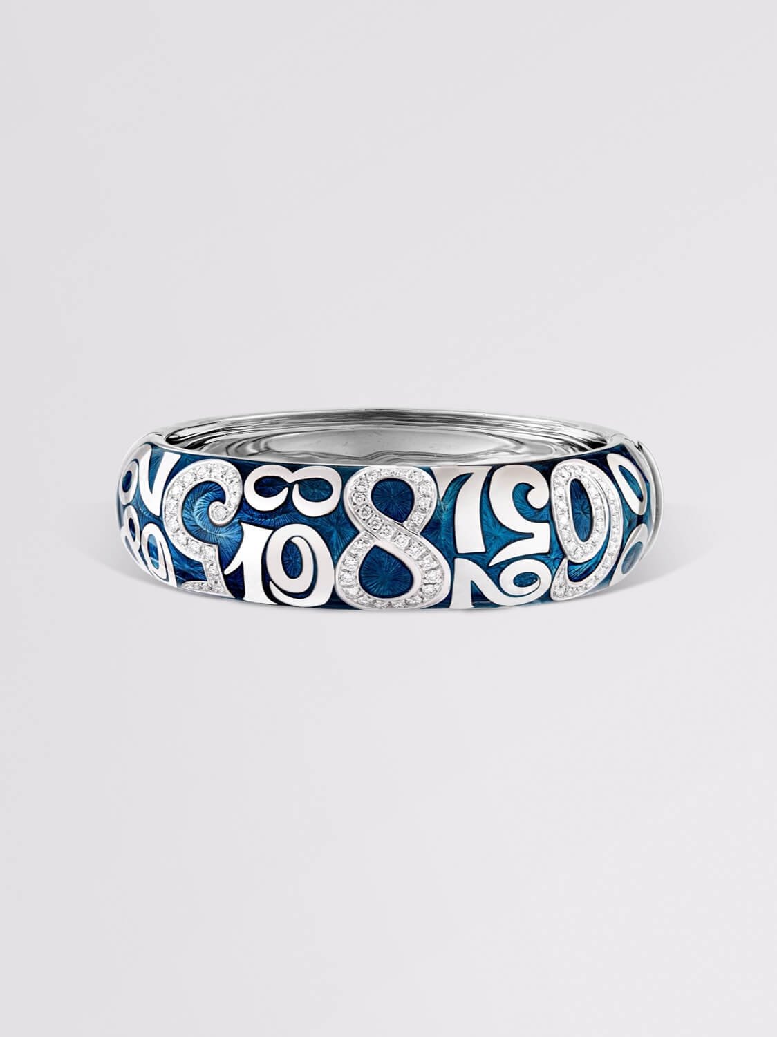 Blue Enamel Talisman Diamond Bracelet