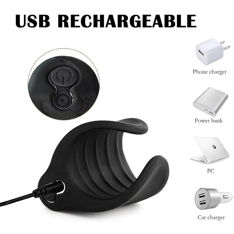 Stingray" - Rechargeable Vibrating Silicone Male Stroker Stimulator   Hercules BDSM