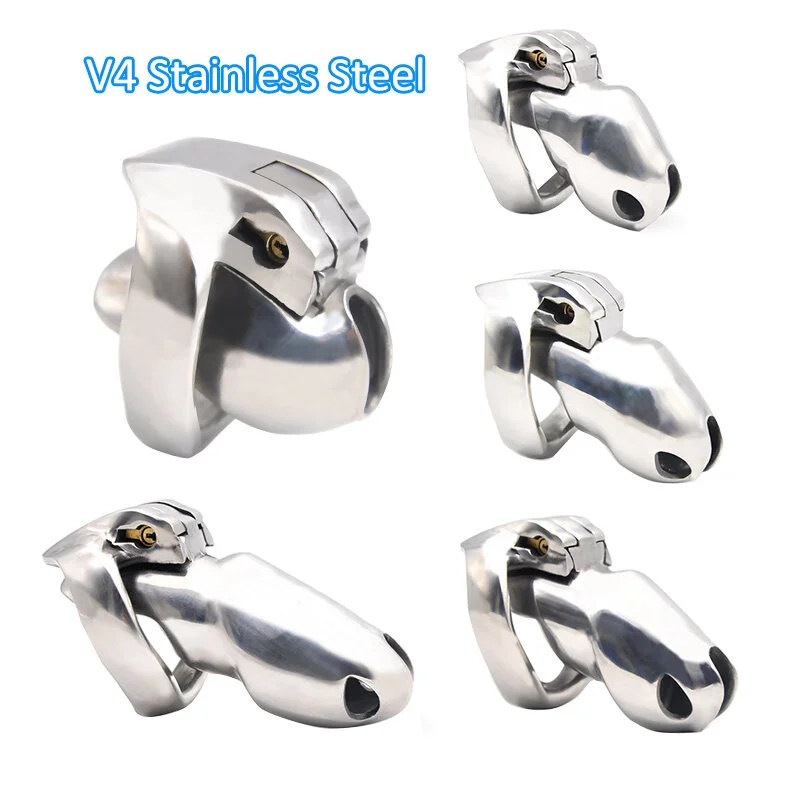 V4 Stainless Steel Male Chastity