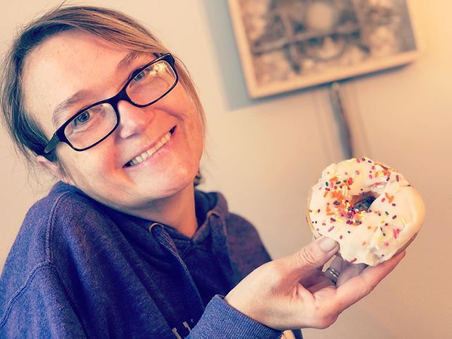 #cutestgirl with the #cutestdonut @tinabee73