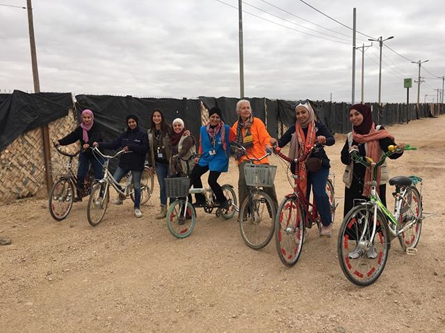 You will think there is nothing special about this image, but it represents a small miracle- in these 16 days of activism against economic violence towards women, there are no females on bikes in camp - there is no other form of transport either - wo