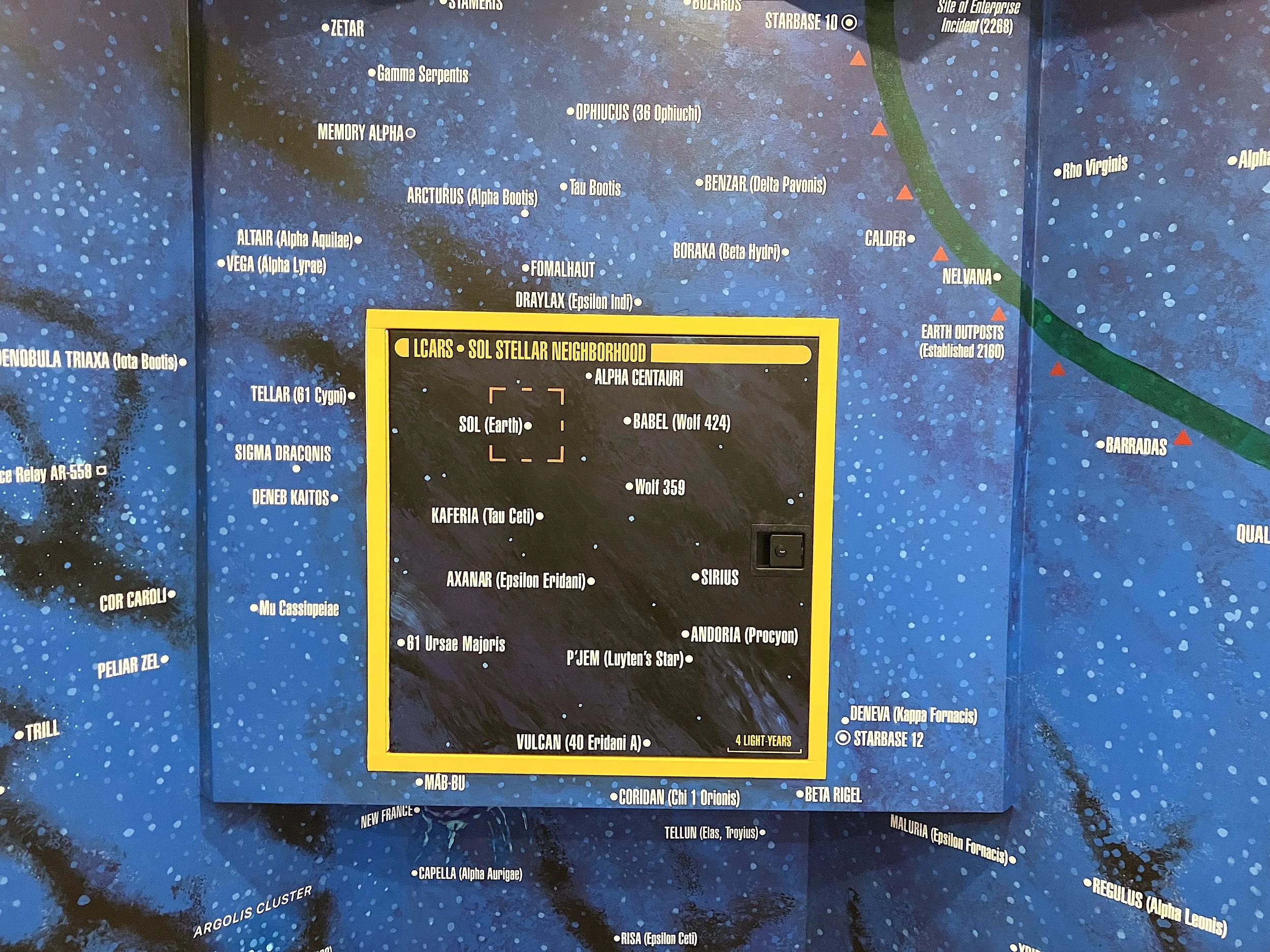  This zoomed-in view of our sun's neighborhood is actually a disguised access panel for house hardware: 