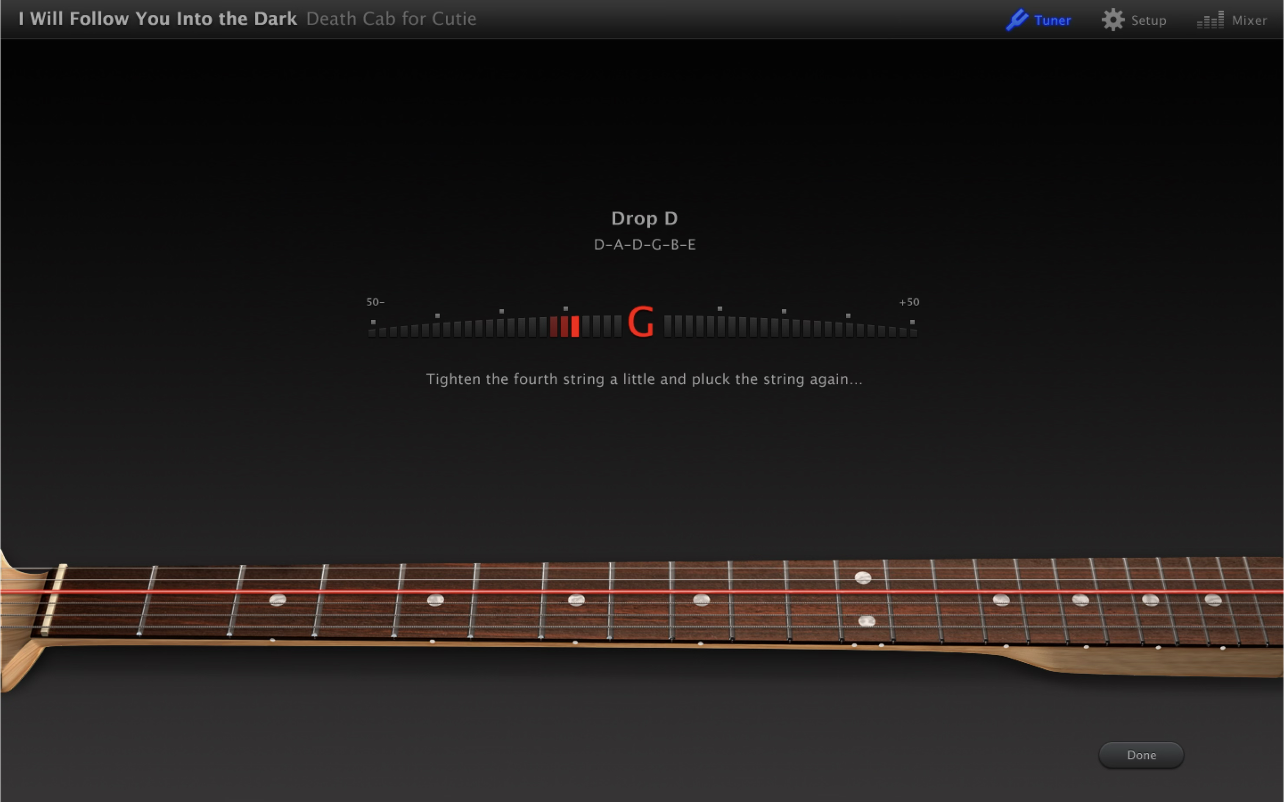  Guitar tuner. 