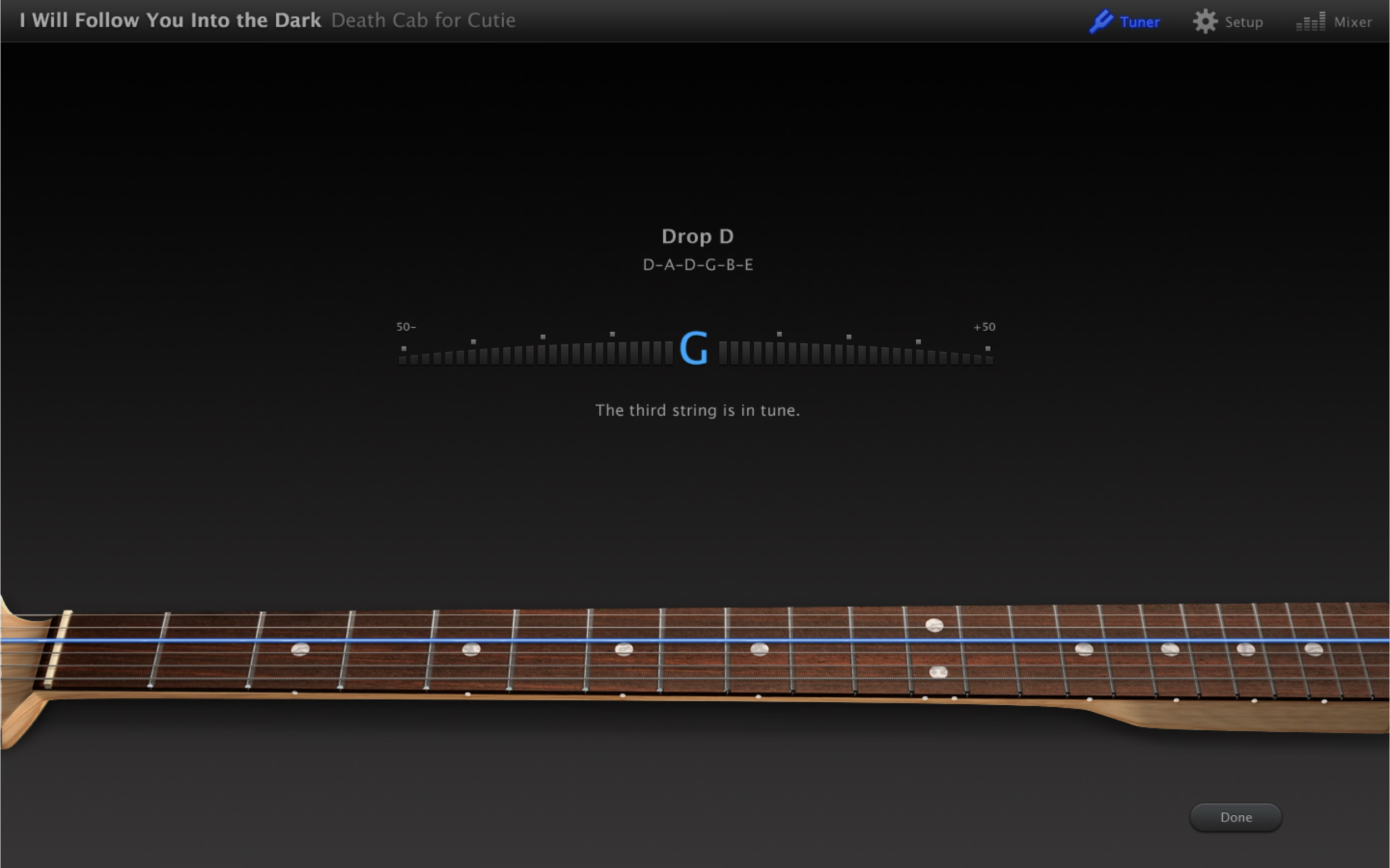 Guitar tuner. 
