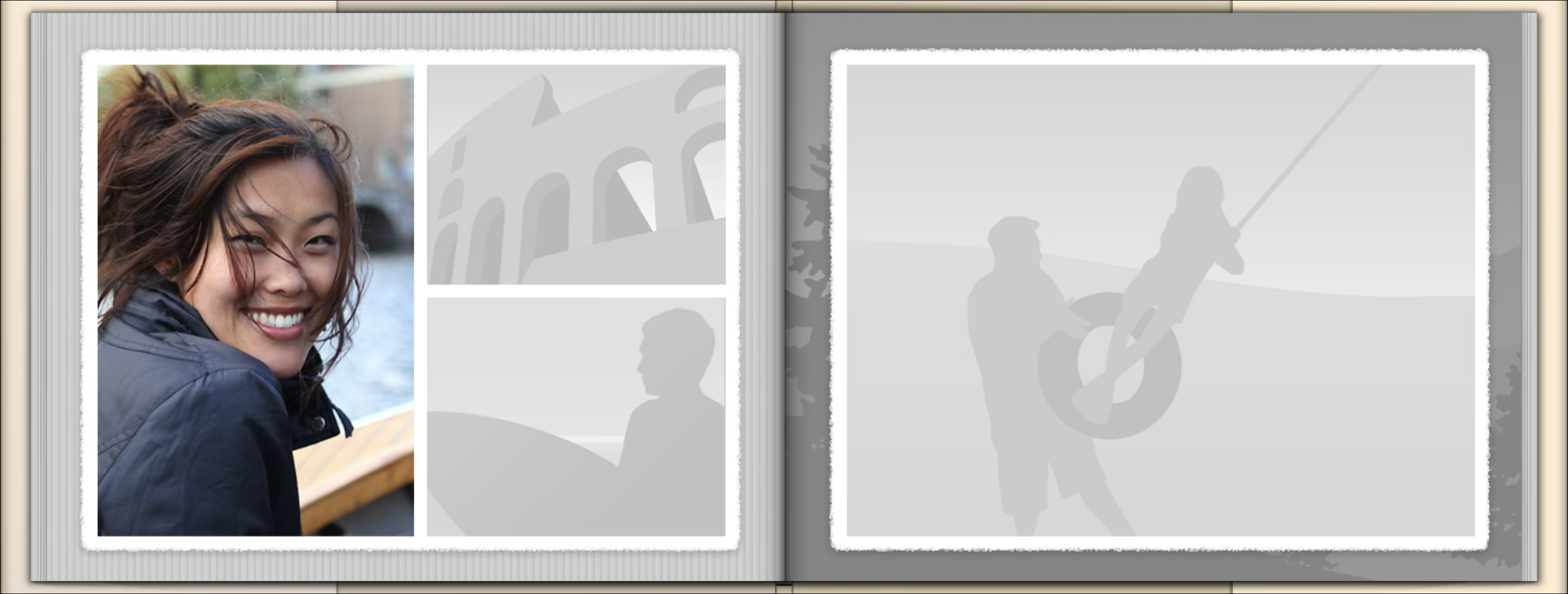  Subtle, grayscale images provide just enough of a hint. 
