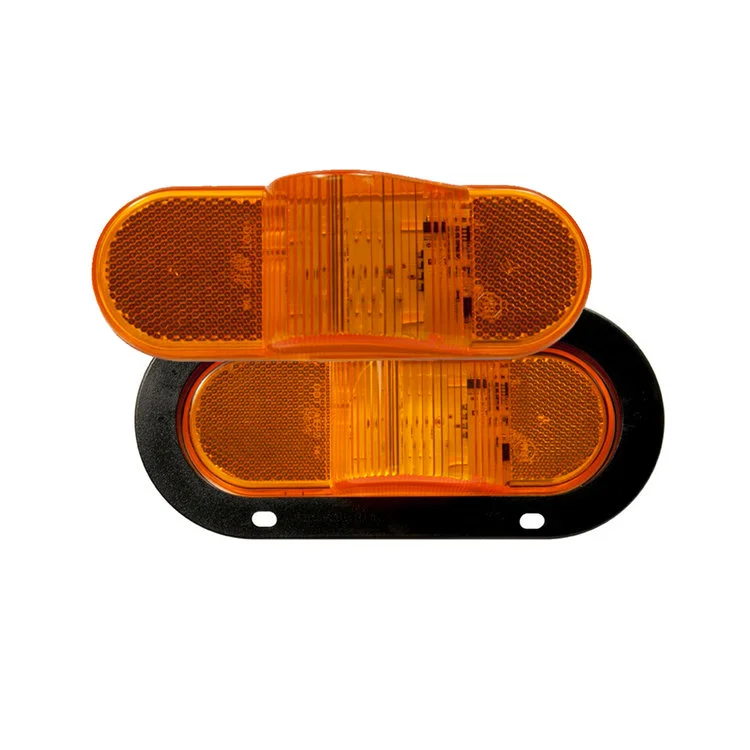 PM-M350AF Flange mount and PM-M350A-P grommet mount SIDE MARKER/AUXILIARY MID-TURN LIGHT DOT COMPLIANT, AMBER, OVAL