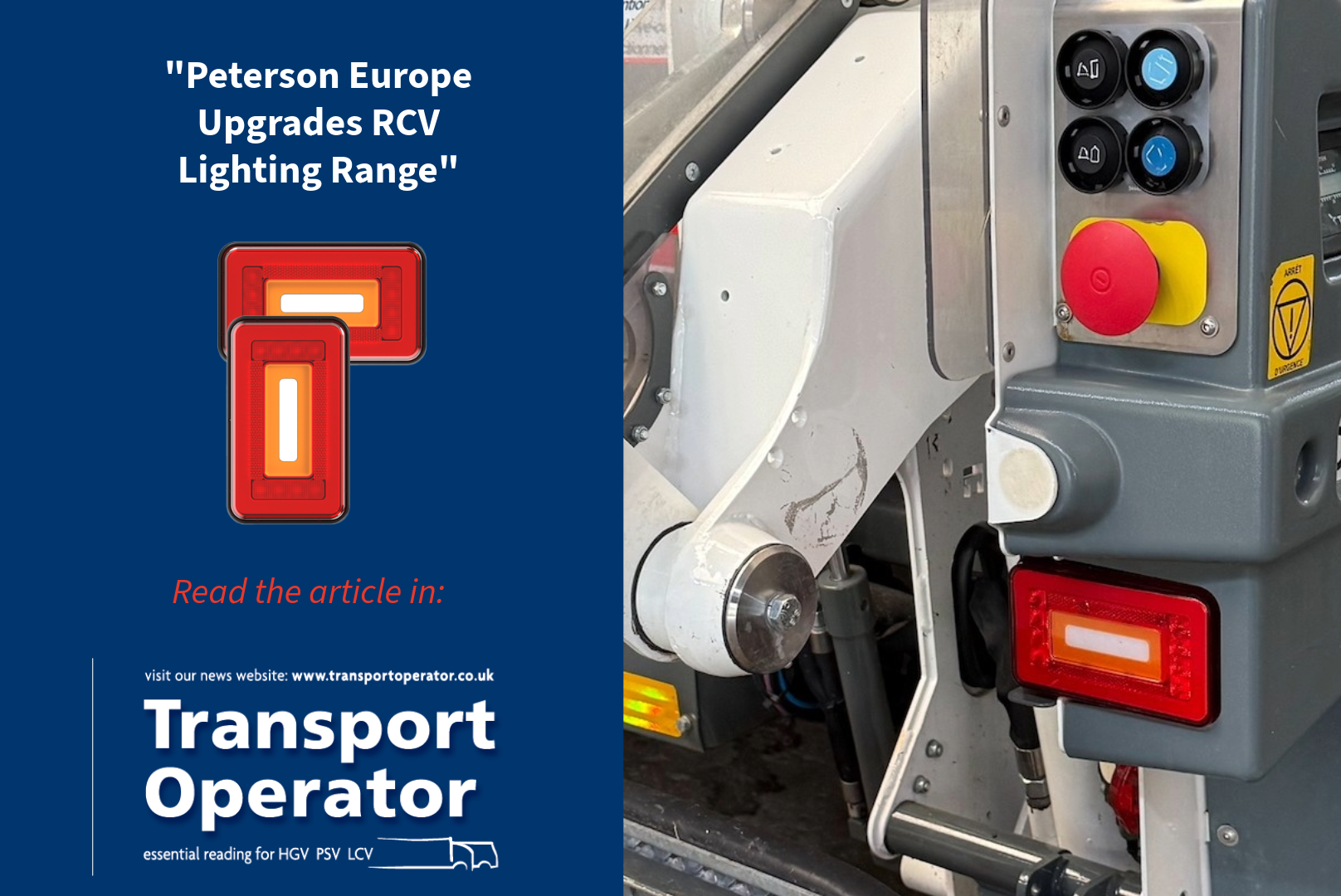 Featured in Transport Operator Magazine: PM-3390A-R-C Rear Light Cluster