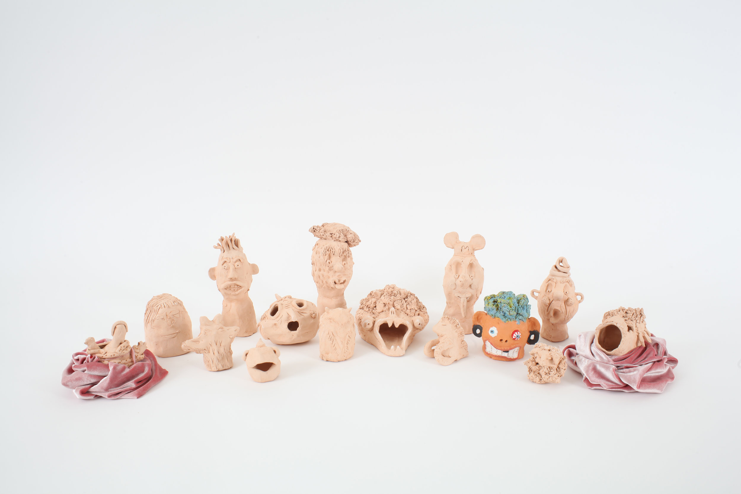 Clay heads from week one, Photo by Martin Livesey.jpg
