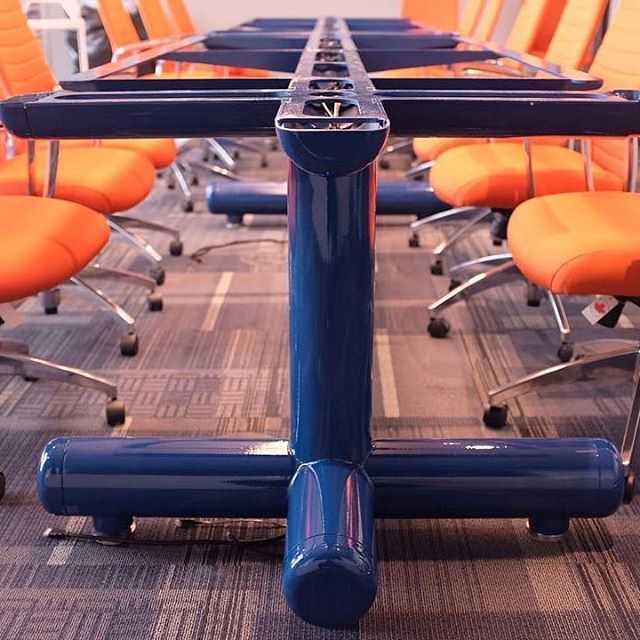 #Repost from @area_91_inc with @regram.app ... 20&rsquo; conference table base assembled. Considerations for levelling and cable routing make this modular design come together like a dream! &bull;
Design by @area_91_inc &amp; Built by @punchclock_met