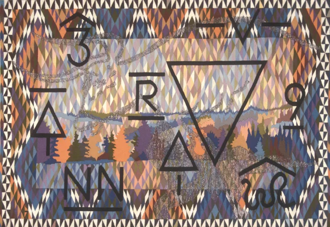 Prairie Spirit, 1990 Wool and silk. 122 x 177 cm. Residential commission. Alberta, Canada.
