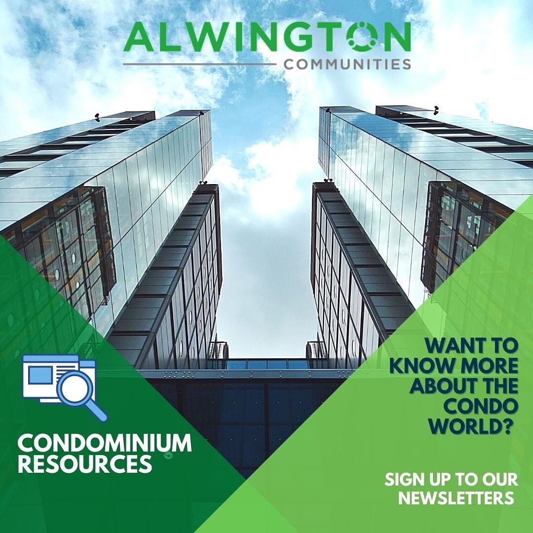 Get yourself familiar with the condominium world. Sign up to our newsletters written by industry experts. 

https://www.alwington.com/sign-up

#condofinance #condoboards #condoboard #propertymanagement
#condofees #condoliving #alwington #alwingtoncom