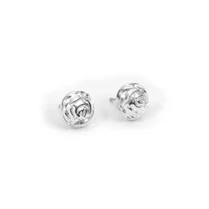 Rose Bud Sterling Silver Earrings