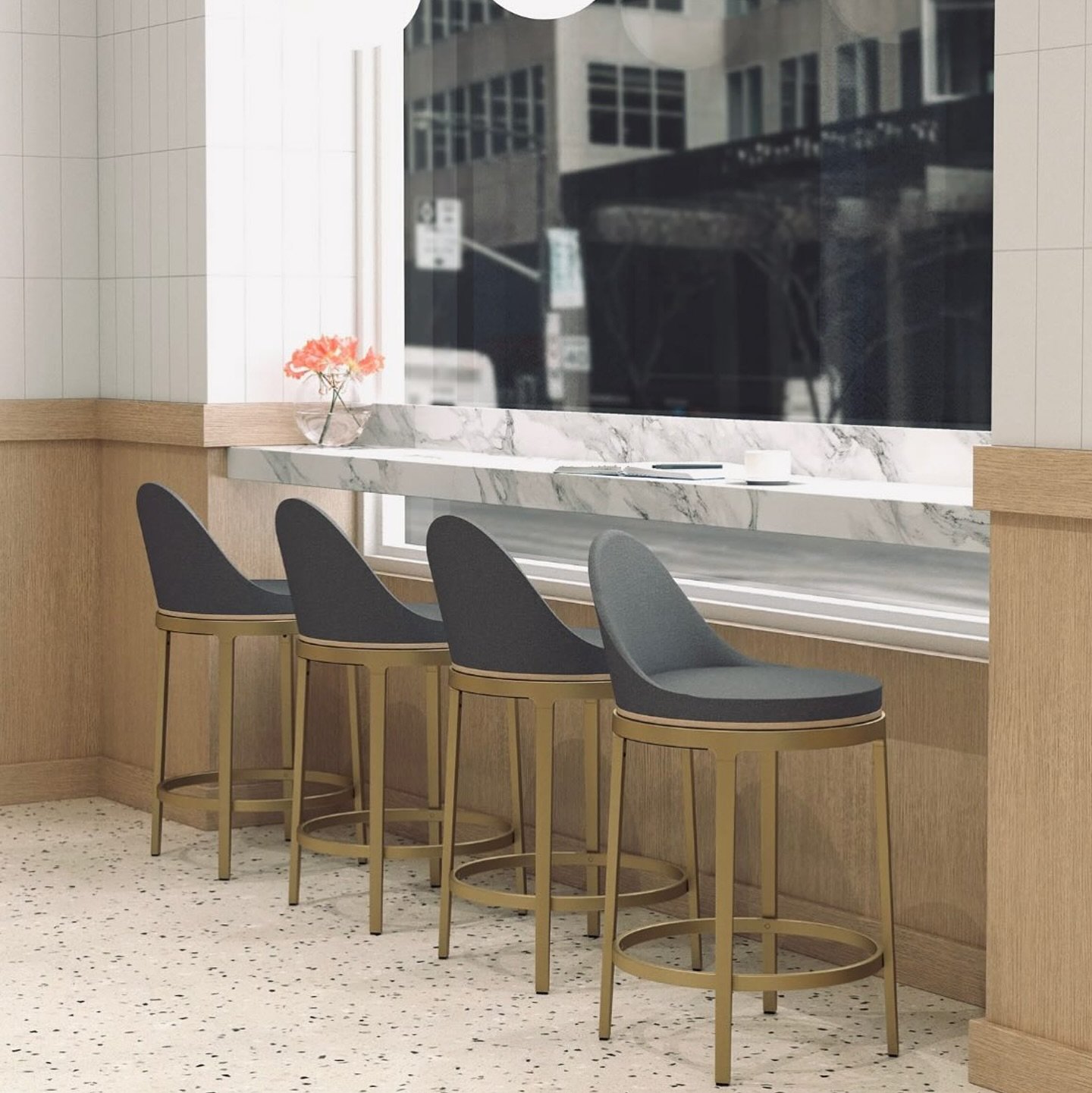 Tuohy&rsquo;s Melvin Stool is all about comfort and convenience, especially when you&rsquo;re working in tight spaces like event suites, hospitality areas, or classrooms. 

Tuohy thought about every little detail to make sure it works perfectly in th