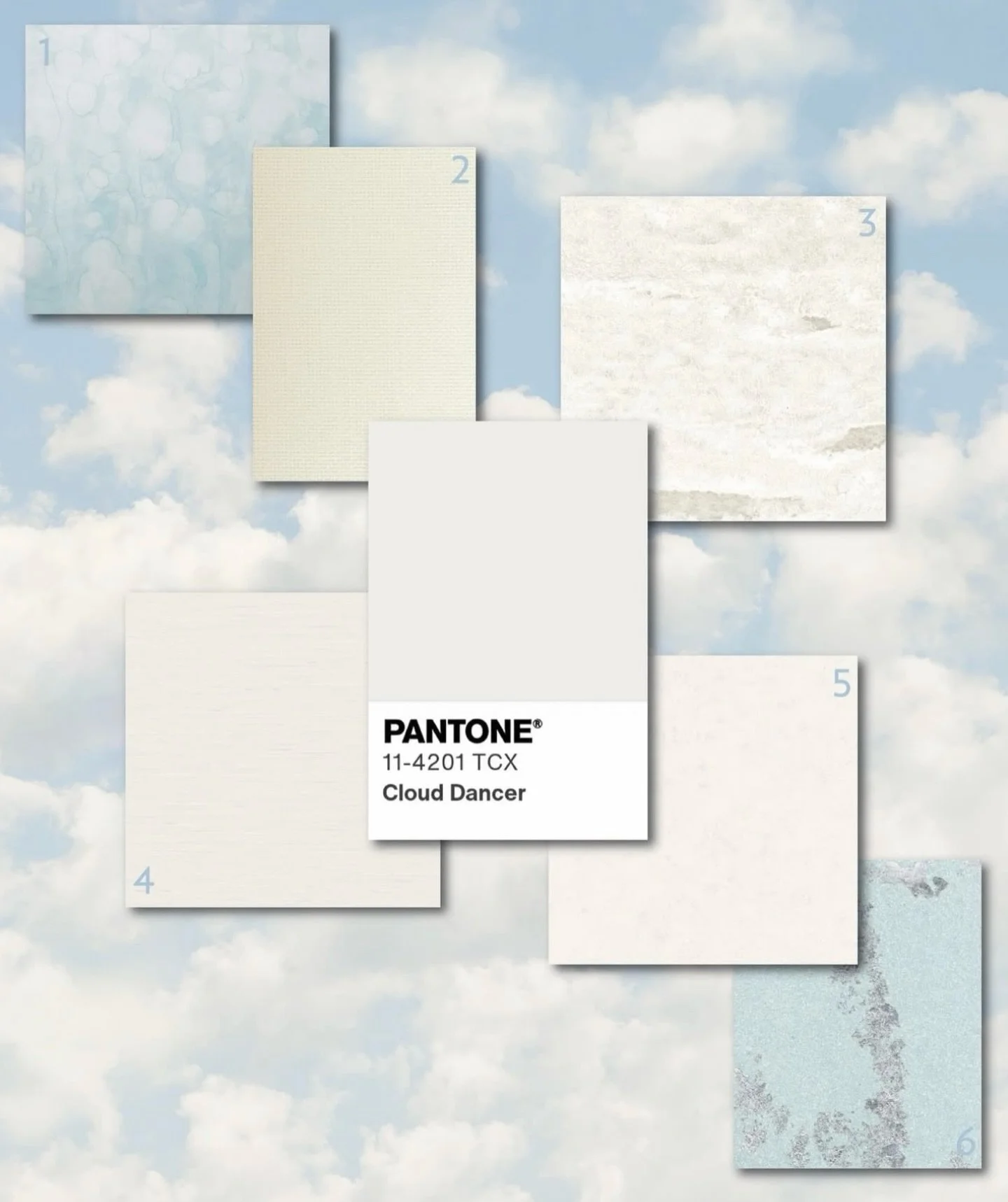 Pantone&rsquo;s Color of the Year for 2026 is Cloud Dancer. Some call it brave. Some call it&hellip; white. 

Maya Romanoff calls it a chance to make a great mood board &mdash; and we are here for it! 🤍☁️🕊️

These neutrals help invite true relaxati