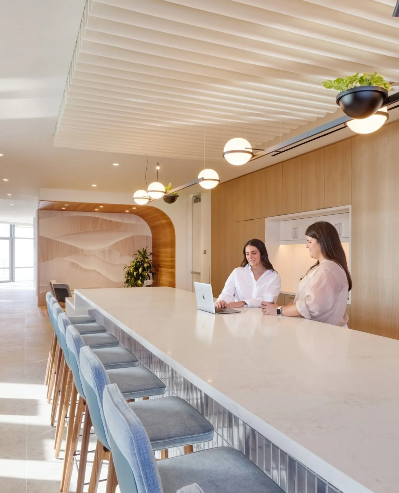 Turn up the beauty while turning down the noise &mdash; with Turf&rsquo;s Drop baffles. This ceiling solution comes with a warning: 

&ldquo;Prolonged exposure to our acoustic baffles may result in increased productivity and spontaneous bursts of cre