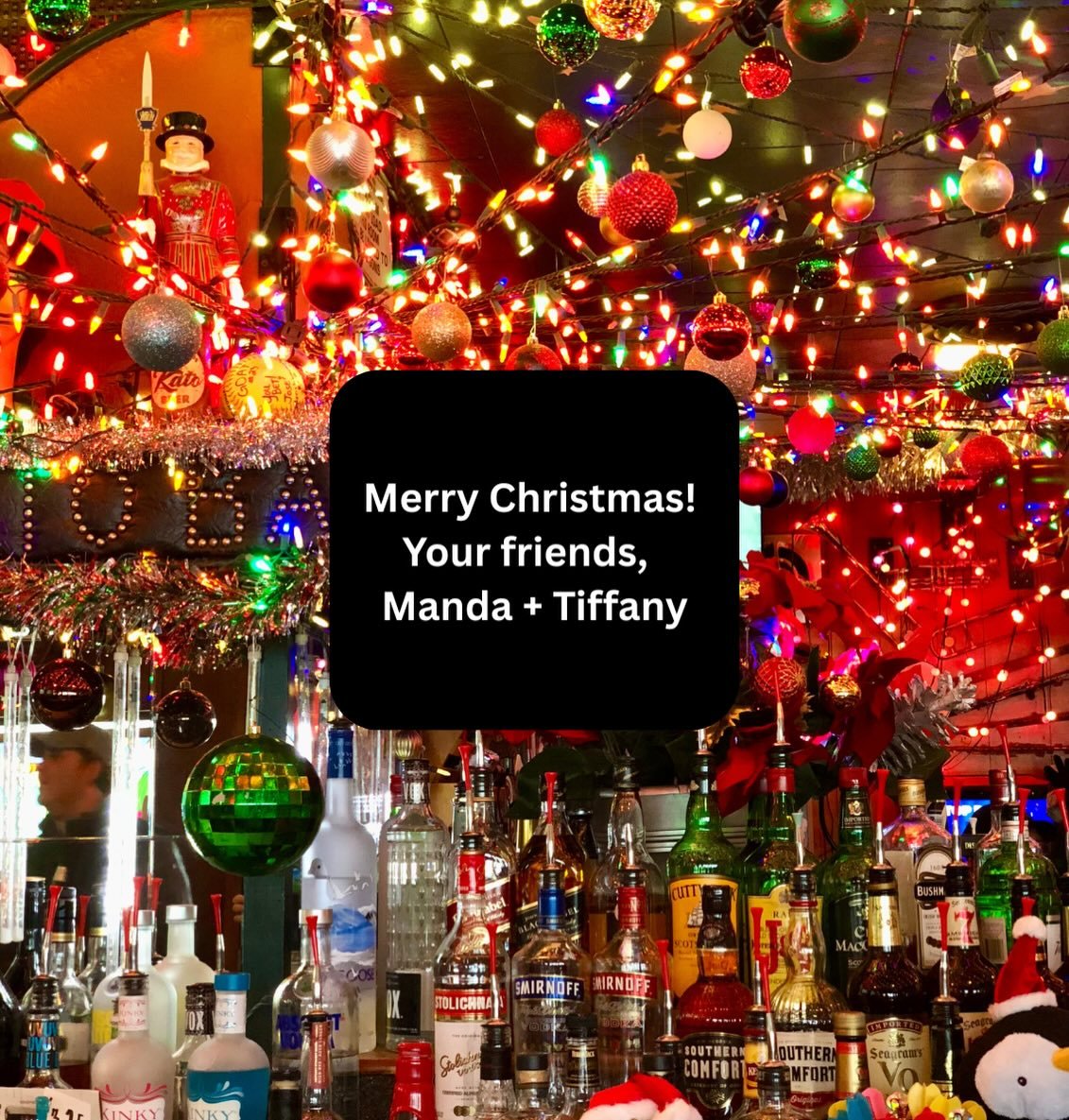 Christmastime 🎄: There&rsquo;s something about good food 😋, a warm toddy 🥃, neighborhood bars 🍻 and family gathered close 💕. The kind of nights you want to remember. ✨&hellip;.Merry Christmas from your friends, Tiff + Manda 👯&zwj;♀️