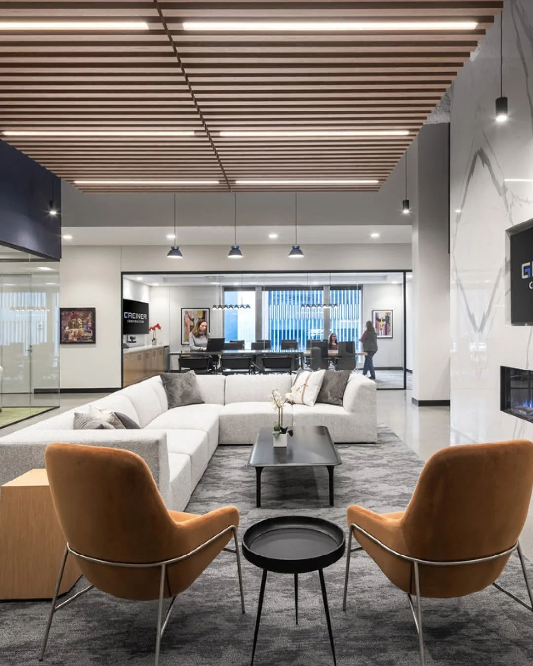 Project spotlight 💥 : Greiner Office Relocation &mdash; a work environment crafted to foster growth, collaboration, and connectivity.⁠
⁠
Showcasing the Slab and Slab LED products from Turf, this entrance provides an inviting atmosphere, promoting te