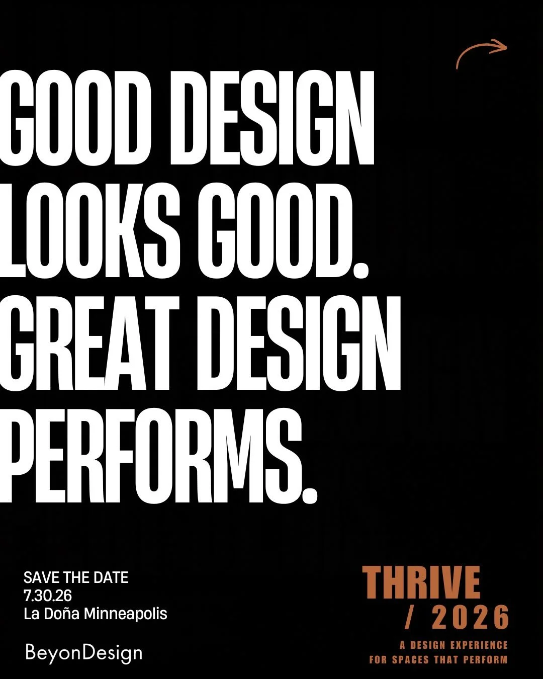 Introducing THRIVE / 2026 : Design is no longer just how a space looks. It&rsquo;s how it performs. 💡
 
Join us for a design-forward experience exploring the future of high-performing environments across workplace, healthcare, and hospitality design