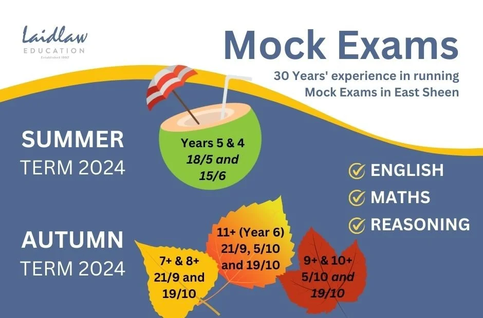 Book now for Autumn Term 2024 Mock Exams!