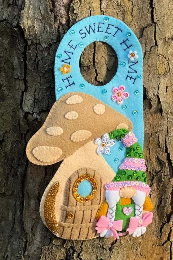 Spring Time Gnomes Door Hanger 1/2