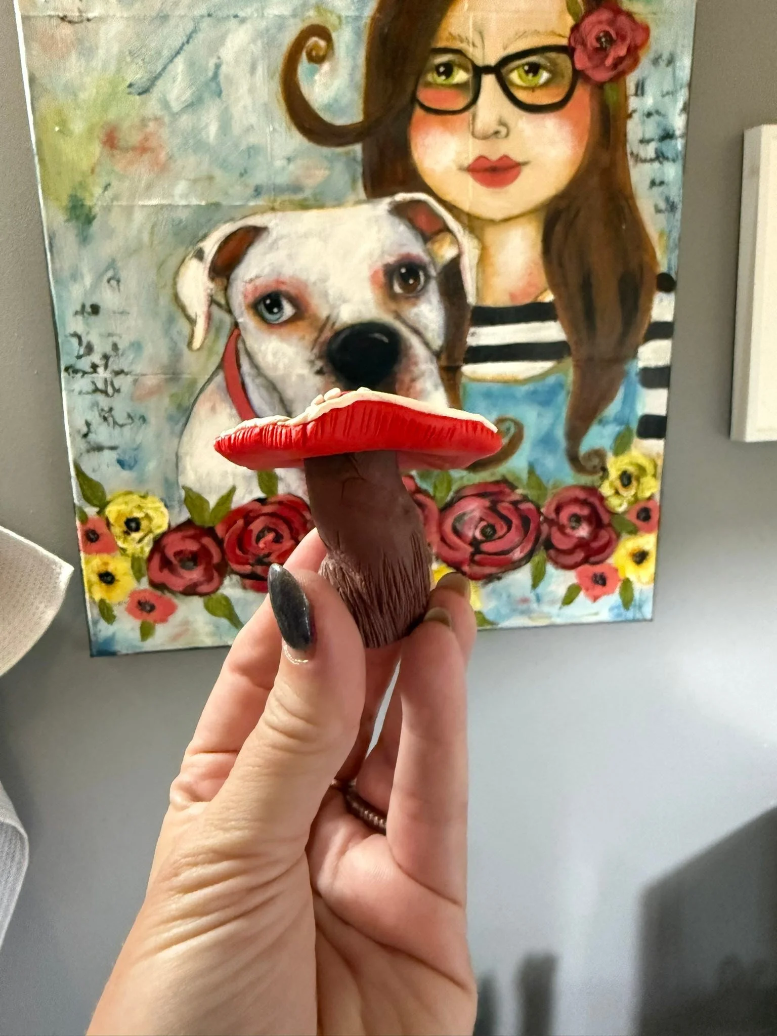 Last night after dinner, Jeff, Maddie and I played with polymer clay with a kit I got from Plaid Crafts with my creator rewards points. 

It was SO. FUN. Maddie said, &ldquo;Dad are you actually gonna make something?&rdquo; And his inner artist said,