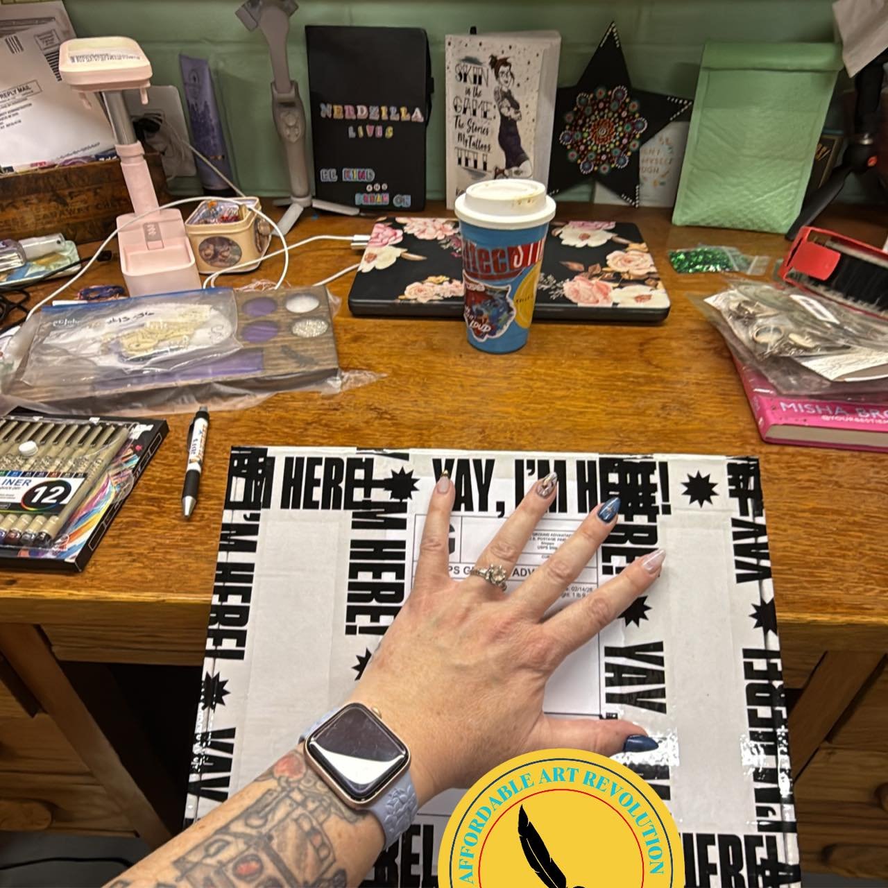 Another bead and sequin board headed out with me and my No 1 sidekick to the chiropractor and our weekly pup cup date at Starbucks 🫶🏻🐶☕️ 

#plaidcrafts #plaidcreators #feltcraft