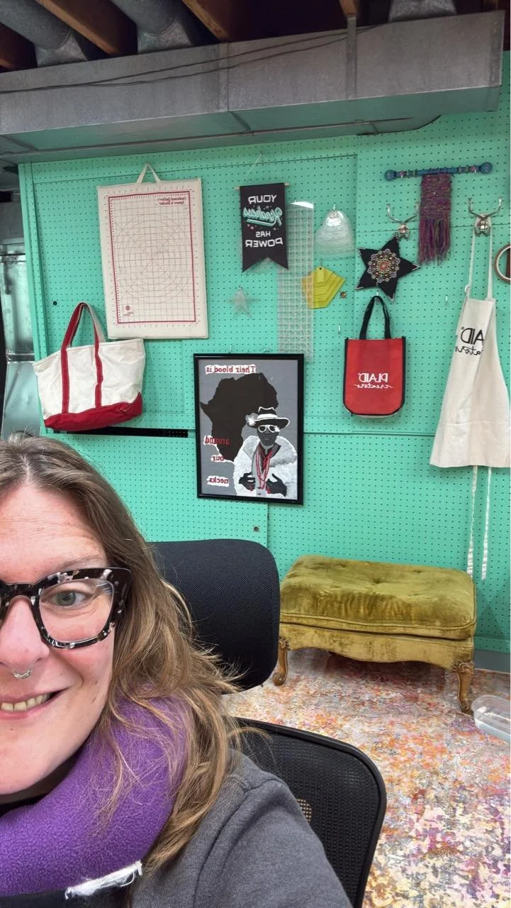 Jasmine look what hangs behind me on the studio wall 🥰🥰🥰 you&rsquo;ve always been so much more creative and talented than you realize! You were *15* when you painted this for me 🥹🥹
