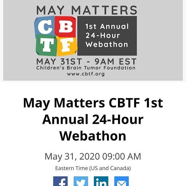 Join me for this 24-Hour Children&rsquo;s Brain Tumor Webathon. @Olivejuice.nyc and I will be featured on the video at 3am and 7am.  We will also be doing a @pokerforgood fundraising cash game tonight at 6pm over zoom.  1 seat left, text me if you ar