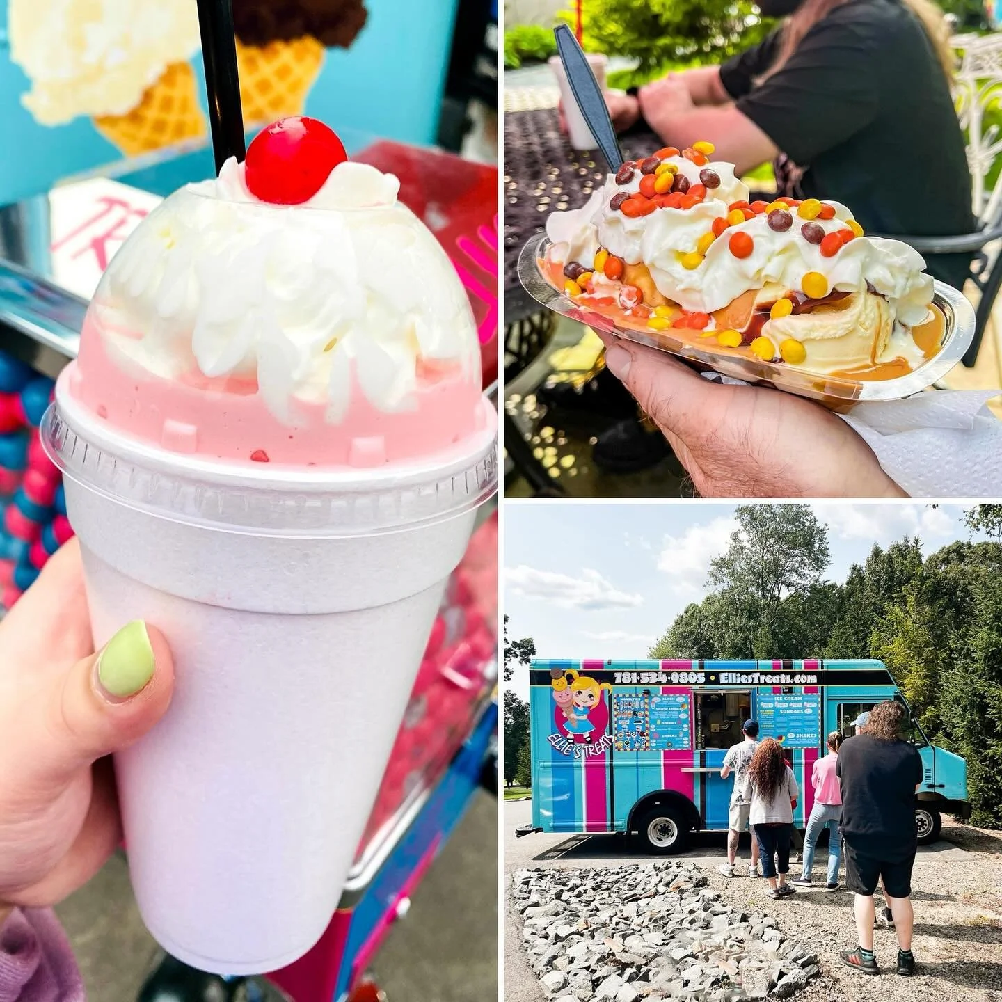 Our big blue truck serves up a huge variety of treats &mdash; from a classic cup or cone of ice cream, to rich milkshakes and loaded banana splits. You&rsquo;ll also find Richie&rsquo;s slush, shaved ice snow cones, and nostalgic favorites like straw